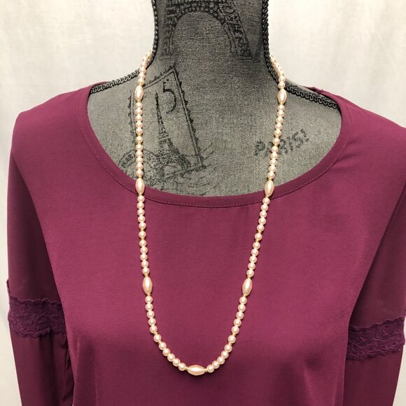 Xhilaration Top Womens Size Medium Burgundy Lace Inserts Long Sleeve Casual - Picture 2 of 6